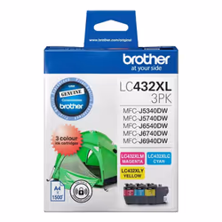 Brother LC432XL Cyan Magenta Yellow High Yield 3 Ink Cartridge Colour Value Pack