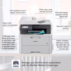 Brother MFC-L3740CDWE EcoPro ready all-in-one colour laser printer - Additional view 7
