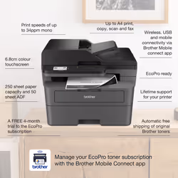 Brother MFC-L2860DWE EcoPro Ready All-in-One Mono Laser Printer - Additional view 8