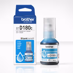 Brother BTD180C Cyan Genuine Ink Bottle, Original, Cyan, Brother, DCP-T580DW, DCP-T583DW, DCP-T780DW, 5000 pages, 1 pc(s)