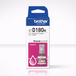 Brother BTD180M Magenta Genuine Ink Bottle, Original, Magenta, Brother, DCP-T580DW, DCP-T583DW, DCP-T780DW, 5000 pages, 1 pc( ...