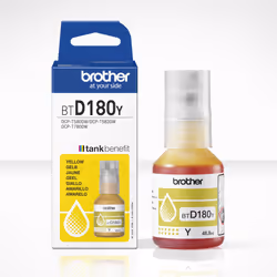Brother BTD180Y Yellow Genuine Ink Bottle, Original, Yellow, Brother, DCP-T580DW, DCP-T583DW, DCP-T780DW, 5000 pages, 1 pc(s)