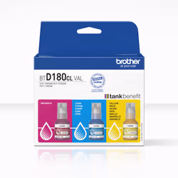 Brother BTD180CLVAL Coloured Multipack Ink Bottles