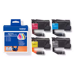 Brother LC521VAL Genuine Ink Cartridge Value Pack