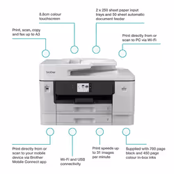 Brother MFC-J6960DW multifunction printer Inkjet A3 1200 x 4800 DPI 31 ppm Wi-Fi - Additional view 7