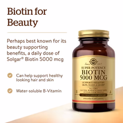 Solgar Biotin 5000 Î¼g Vegetable Capsules - Pack of 100