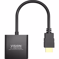 Vision TC-HDMIVGA/BL video cable adapter 0.23 m HDMI Type A (Standard) VGA (D-Sub) Black - Additional view 4