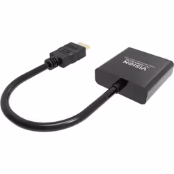 Vision TC-HDMIVGA/BL video cable adapter 0.23 m HDMI Type A (Standard) VGA (D-Sub) Black - Additional view 6