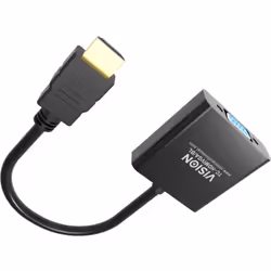 Vision TC-HDMIVGA/BL video cable adapter 0.23 m HDMI Type A (Standard) VGA (D-Sub) Black - Additional view 7