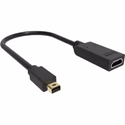 Vision TC-MDPHDMI/BL video cable adapter Mini DisplayPort HDMI Type A (Standard) Black - Additional view 4