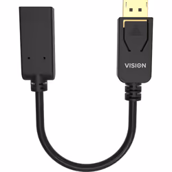 Vision TC-DPHDMI/BL video cable adapter HDMI Type A (Standard) DisplayPort Black - Additional view 6