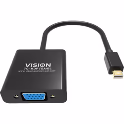 Vision TC-MDPVGA/BL video cable adapter Mini DisplayPort VGA (D-Sub) Black - Additional view 6
