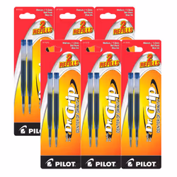 Value Pack of 6 - Pilot Dr. Grip Center of Gravity Ballpoint Ink Refill 2-Pack Medium Point Blue Ink (77272)