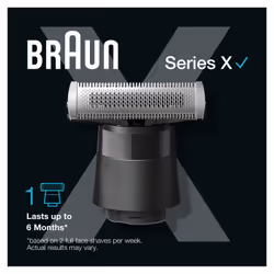 Braun XT20, Shaving head, 1 head(s), Black, Braun, Braun Series X, China