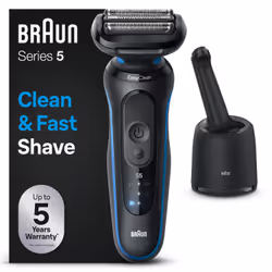 Braun Series 5 52-B7000cc, Foil shaver, Black, EasyClean, Buttons, LED, Battery