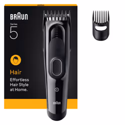 Braun HC5510, Black, 3 mm, 2.4 cm, Head, Battery, 50 min