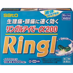 Sato Lingle Ivy Alpha 200 36 capsules Ibuprofen Primer 1) Headache, toothache, post-extraction pain, sore throat, earache, jo ...