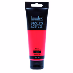 LIQUITEX Acrylic Paint Basics B-092  Fluorescent Red  4.0 fl oz 118 ml
