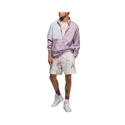 NIKE Air Jordan Mens DNA Shorts Summer Half Pants - Pink and White, L
