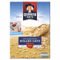 Quaker Rolled Oats 100% Wholegrain Source of Fibre No Added Sugar Pack 1kg