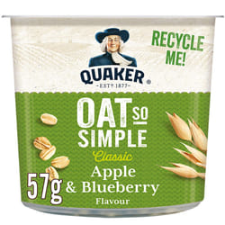Quaker Oats So Simple Apple & Blueberry Porridge Pots - 8x57g