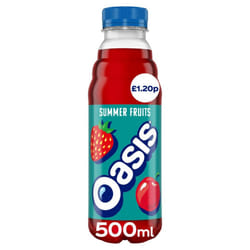 Oasis Summer Fruits 500ml ( Pack of 12  )