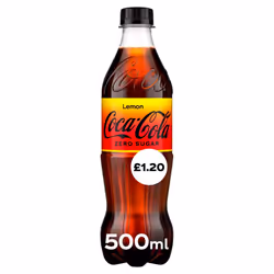 Coca-Cola Zero Sugar Lemon 500ml (pack of 12)