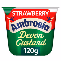 Ambrosia Strawberry Flavour Custard Pots - 12x120g