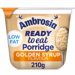 Ambrosia Ready To Eat Porridge Golden Syrup Flavour - 6x210g