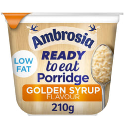 Ambrosia Ready To Eat Porridge Golden Syrup Flavour - 6x210g