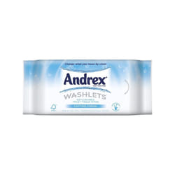 Andrex Washlets Flushable Toilet Tissue Wipes - 42