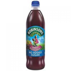 Robinsons No Added Sugar Apple and Blackcurrant Squash 1 Litre (Pack 1