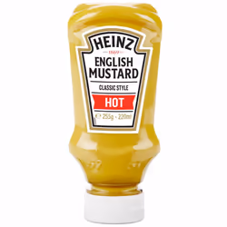 Heinz English Hot Mustard Squeezy - 8x220ml
