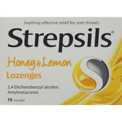 Strepsils Honey and Lemon Lozenges - Pack of 16
