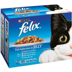 Felix Pouch Fish Selection Cij Mvp 12x100g (Pack of 4)