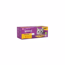 Whiskas 7+ Poultry Selection in Jelly 40x85g Pouches, Senior Cat Food