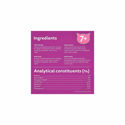 Whiskas 7+ Poultry Selection in Jelly 40x85g Pouches, Senior Cat Food