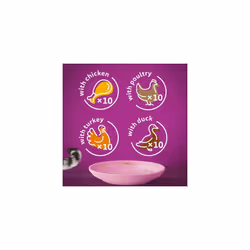 120 x 85g Whiskas 2-12mths Cat Pouches Poultry Feasts in Jelly - Additional view 6