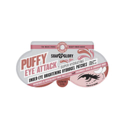 Soap & Glory Puffy Eye Attack Brightening Under Eye Mask - Eye Gel Pads to Reduce Appearance of Dark Circles & Eye Bags - Hydrating Puffy Eyes Treatme