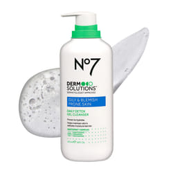 No7 Derm Solutions Daily Detox Gel Cleanser for Normal to Oily & Sensitive Skin (16 Fl Oz)