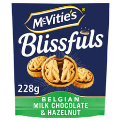 McVitie's Blissfuls Belgian Milk Chocolate & Hazelnut 42g (Pack of 24)
