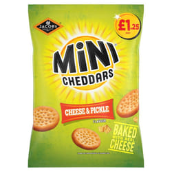 Jacob's Mini Cheddars Cheese & Pickle Snacks 90g ( pack of 15 )