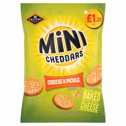 Jacob's Mini Cheddars Cheese & Pickle Snacks 90g ( pack of 15 )