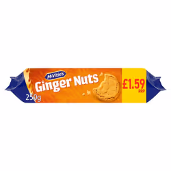 McVitie's Ginger Nuts 250g ( pack of 12 )