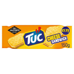 Jacob's TUC Cheese Sandwich Biscuits 150g ( Pack of 12 )