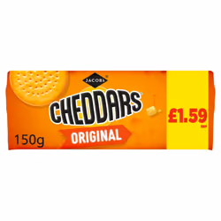 Jacob's Cheddars Original Biscuits150g ( pack of 12 )