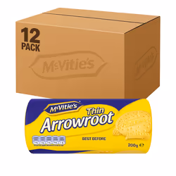 Arrowroot Biscuits McVitie's Thin 200g x 12 Packs