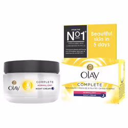 Olay 3-In-1 Night Cream Normal To Dry Moisturiser Essentials Complete Care 50ml