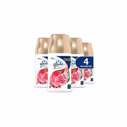 Glade Automatic Spray Refill, Air Freshener, Luscious Cherry & Peony Fragrance, Stock Size of 4 Refills 270ml