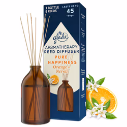 Aromatherapy Reed Diffuser, Home Decor Essential Oils Diffuser Uplifting Fragrance, Pure Happiness with Brazilian Orange & No ...